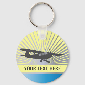 High Wing Taildragger Aircraft Key Ring