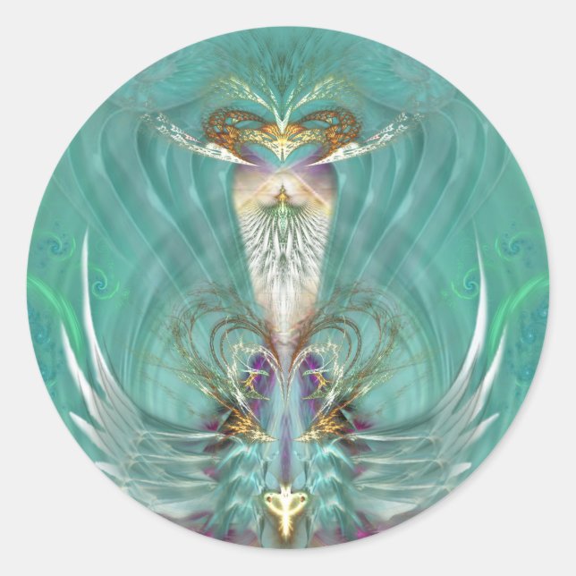 Higher heart gate classic round sticker (Front)