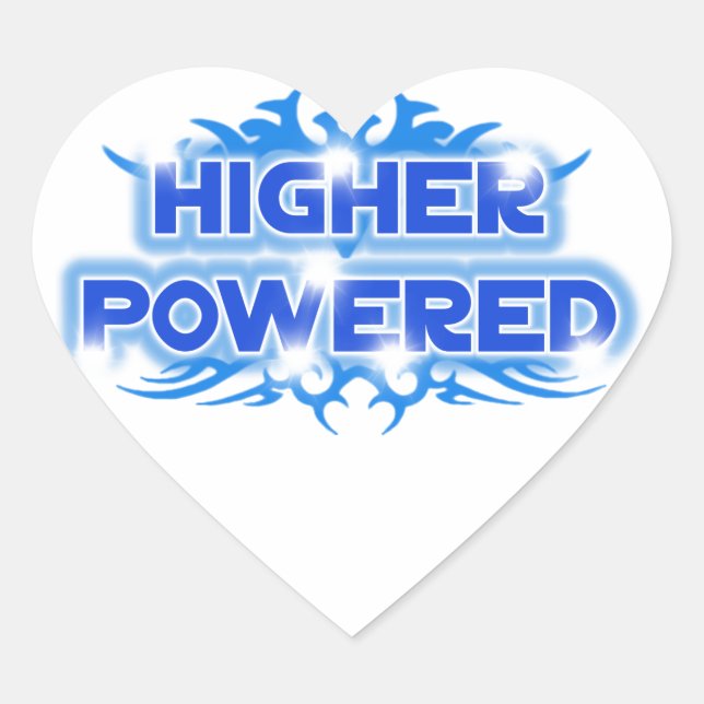 Higher Powered Heart Sticker (Front)