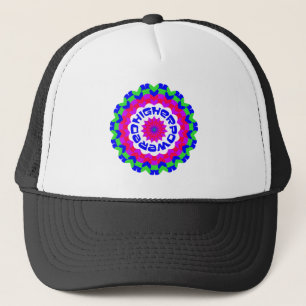Higher Powered Spiritual Quote Kaleidoscope Design Trucker Hat