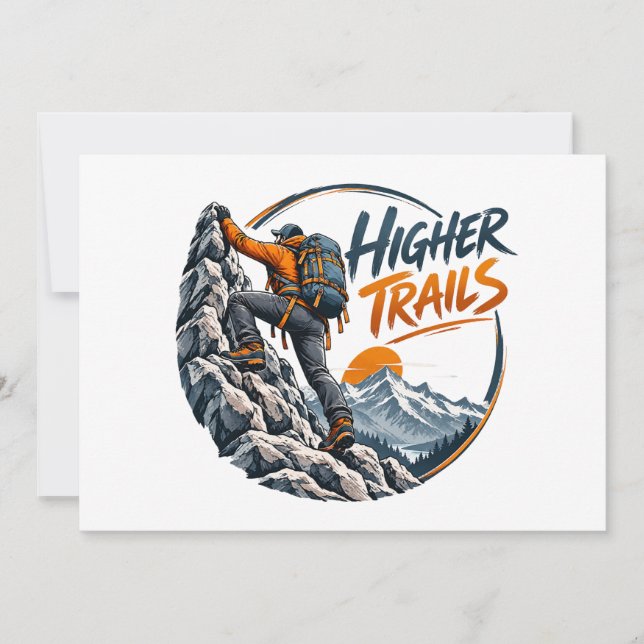 Higher Trails Mountain Climbing Adventure Invitation (Front)