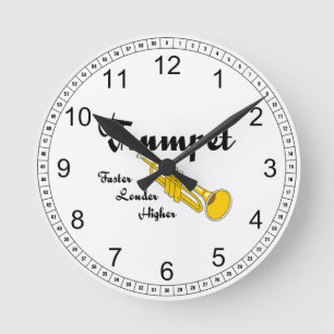 Higher Trumpet Round Clock
