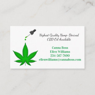 Highest Quality Hemp-Derived CBD Oil Available Business Card
