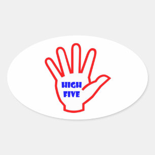 HIGHFIVE : KIDS motivational Tool for Teachers Oval Sticker