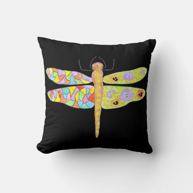 Highflyers floral Dragonflies Cushion (Front)
