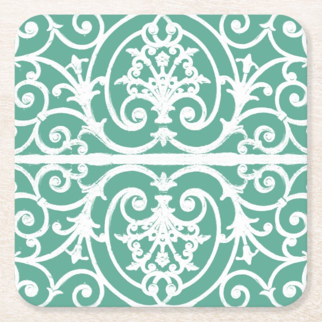 Highgate Iron Square Paper Coaster (Front)
