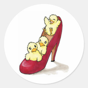 Highheel Chicks Classic Round Sticker