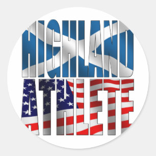 Highland Athlete Classic Round Sticker