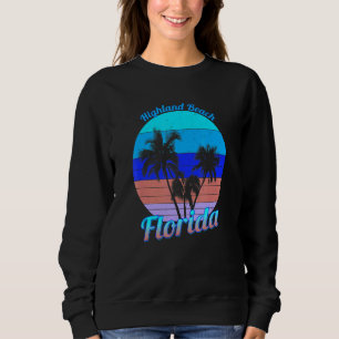Highland Beach Florida Retro Tropical Palm Trees V Sweatshirt