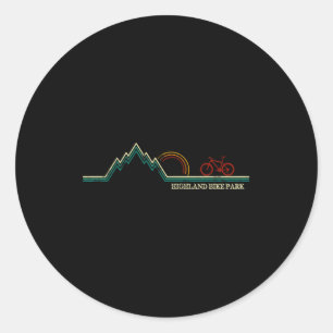 Highland Bike Park New Hampshire Mountain Biking Classic Round Sticker