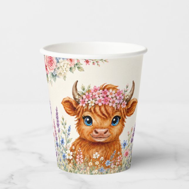 Highland Birthday Celebration Paper Cups (Front)