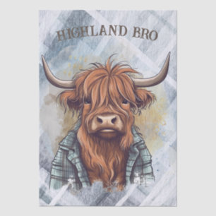 Highland Bro Funny Highland Bull Tissue Paper