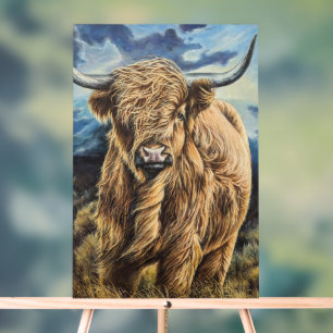 Highland Bull Acrylic Sign