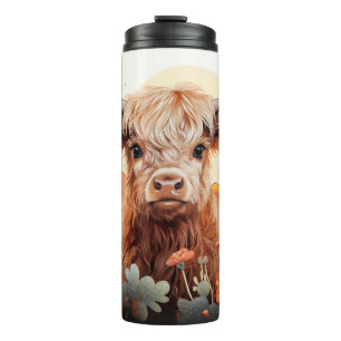Highland Calf In The Desert Thermal Tumbler