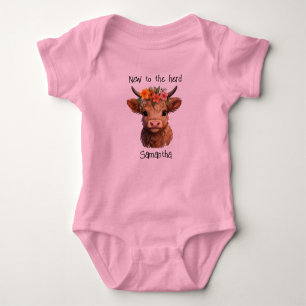  Highland Calf Personalised Baby Bodysuit