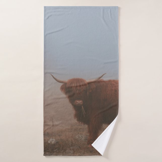 HIGHLAND CATTLE COW BATH TOWEL (Bath Towel)