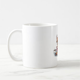 Highland Cattle Cow Read Books Drink Coffee Classi Coffee Mug