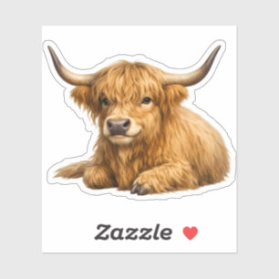 Highland Cattle Die Cut Sticker