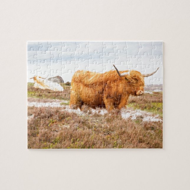 Highland Cattle Jigsaw Puzzle (Horizontal)