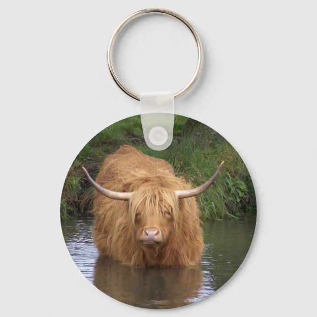 Highland Cattle Key Ring (Front)