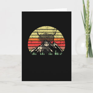 Highland Cattle Retro Card