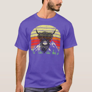 Highland Cattle Retro T-Shirt