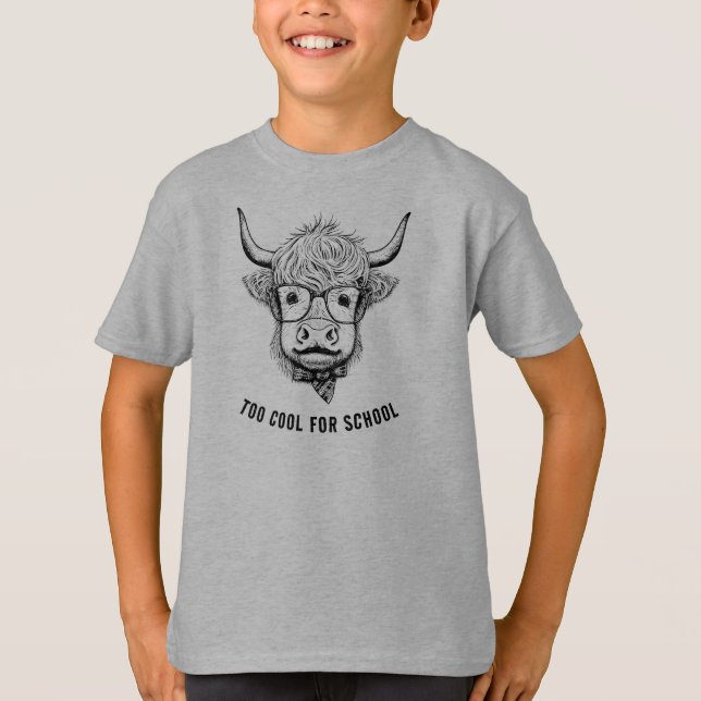 Highland Cattle Scottish Cow transparent design  T-Shirt (Front)
