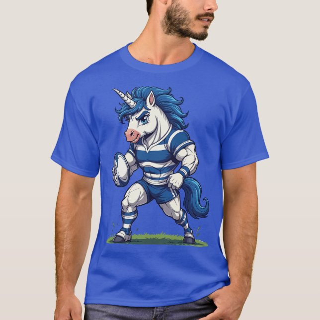 Highland Charge Unicorn Rugby Pride T-Shirt (Front)