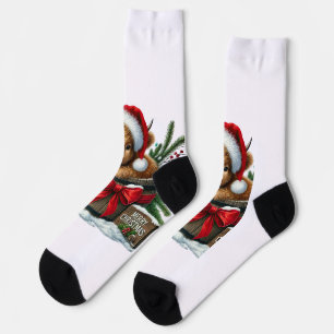 Highland Christmas Cow Socks