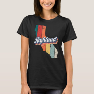 Highland City Retro Vintage Hometown California T-Shirt