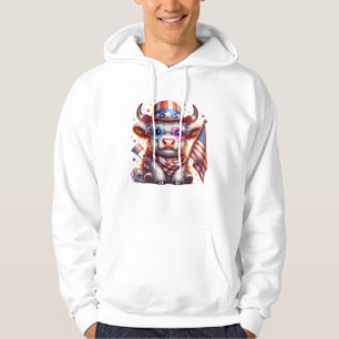 Highland Cow 4th July Sublimation Clipart-60643  Hoodie