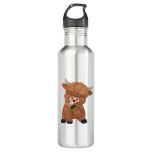 Highland Cow and Dandelion Puff Classic T-Shirt 710 Ml Water Bottle