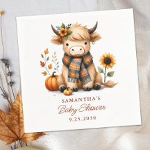Highland Cow Autumn Cute Calf Baby Shower