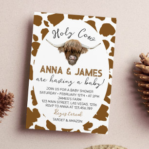 Highland Cow Baby Shower Invitation