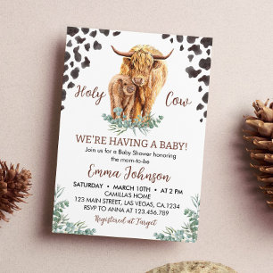 Highland Cow Baby Shower Invitation