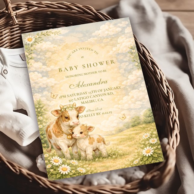 Highland Cow Baby Shower Invitation (Creator Uploaded)