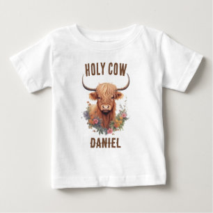Highland Cow Birthday Baby T-Shirt