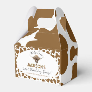 Highland Cow Birthday Favor Box