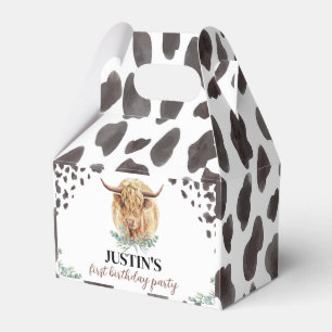 Highland Cow Birthday Favor Box