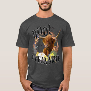 Highland Cow Boo Halloween Moo T-Shirt