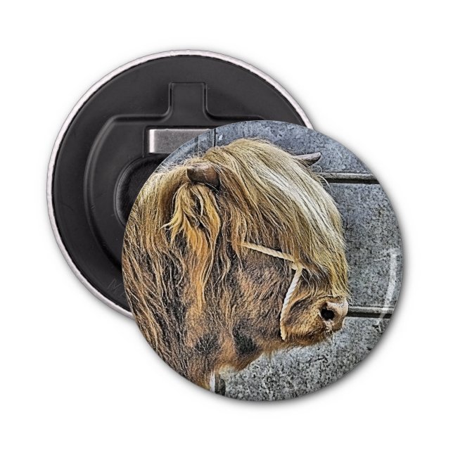 HIGHLAND COW BOTTLE OPENER (Front)