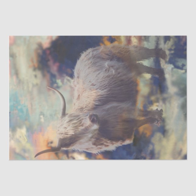Highland Cow Breeze Decoupage Tissue Paper (Front)