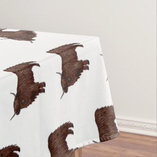 Highland cow cartoon illustration  tablecloth