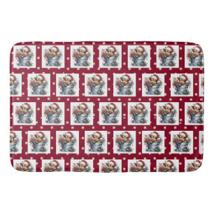 Highland Cow Christmas  Bath Mat
