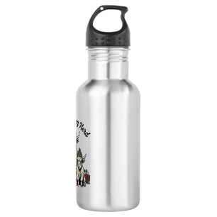 Highland Cow Christmas Vintage Holiday Herd Art 532 Ml Water Bottle