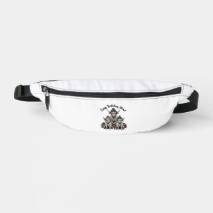 Highland Cow Christmas Vintage Holiday Herd Art Bum Bags