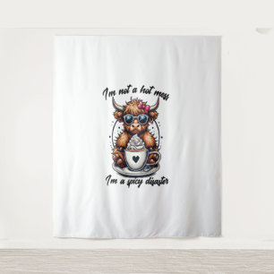 Highland Cow Coffee , Coffee Cow  Tapestry