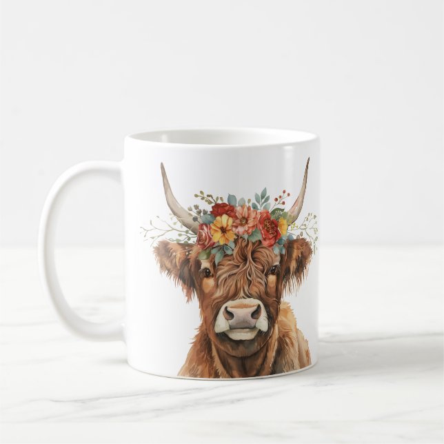 Highland Cow. Coffee Mug (Left)