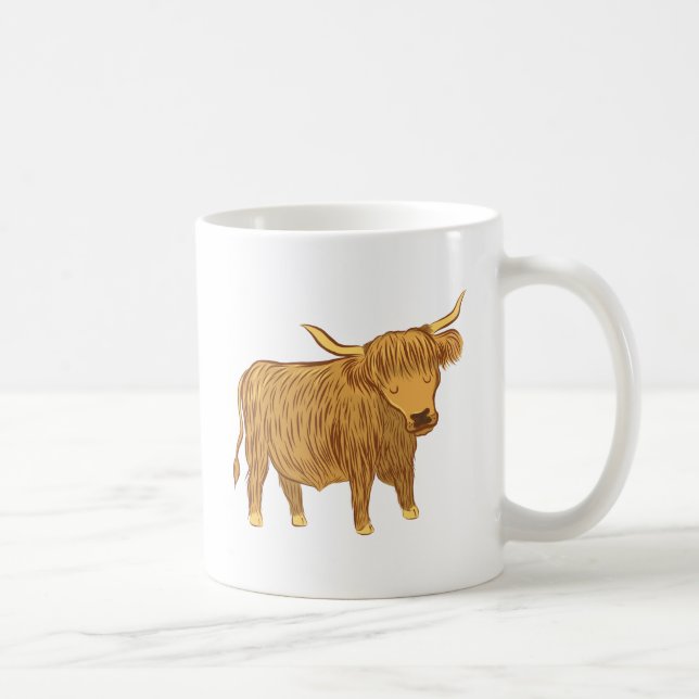 highland cow (coo) coffee mug (Right)