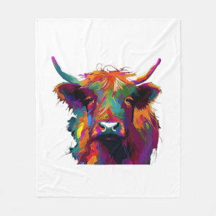 highland Cow, cow, highland cow art, cute highland Fleece Blanket